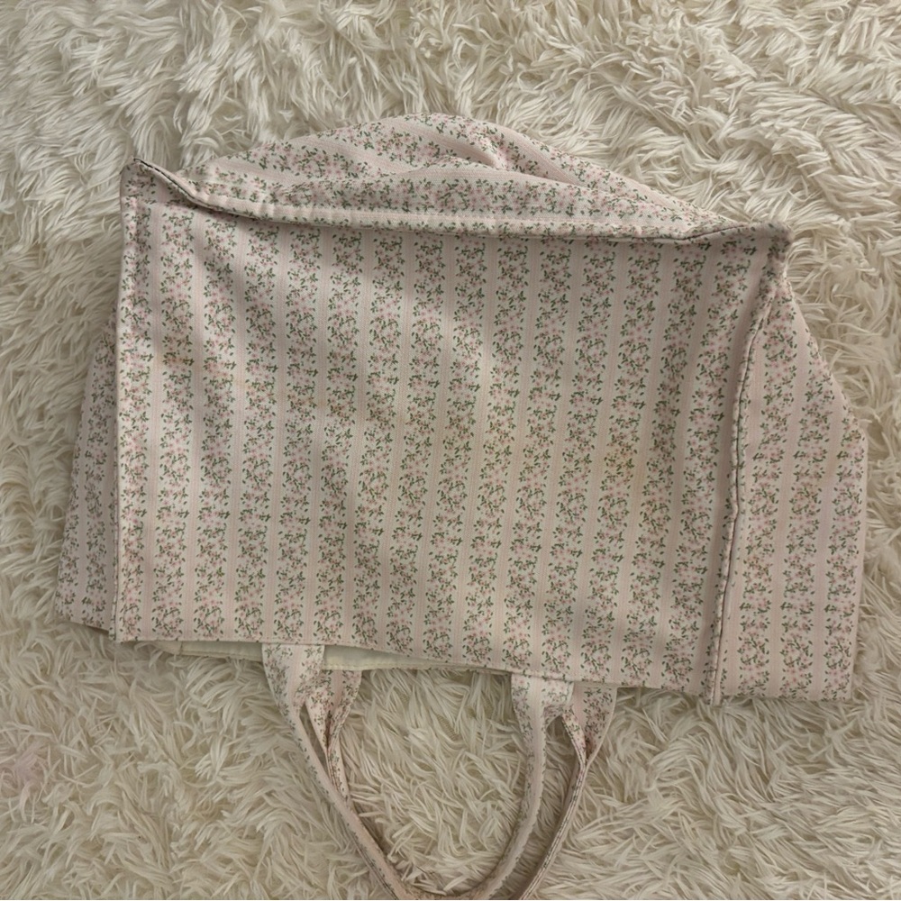 Pink Floral Tote Bag